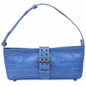 Women's Núnoo Asta Buckle Texas Shoulder Bags Blue | CEZ8366TI