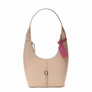 Women's Núnoo Cosmo Buckle Florence Tote Bags Beige | POK4458YW