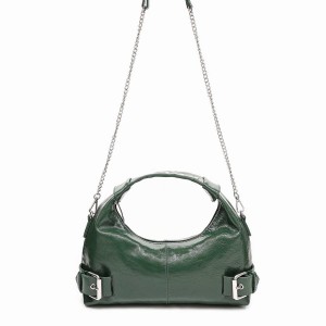 Women's Núnoo Dandy Buckles City Shoulder Bags Dark Green | SIN4389QH