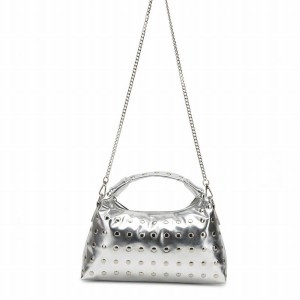 Women's Núnoo Dandy Rivet Space Shoulder Bags Silver | AHY5818EI