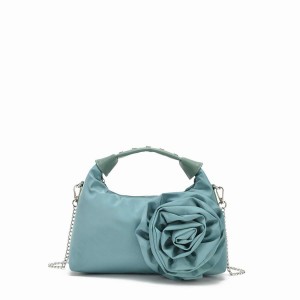 Women's Núnoo Dandy Rose Recycled Nylon Shoulder Bags Blue | DOL1810SX