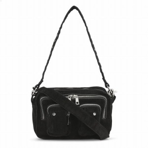 Women's Núnoo Ellie Corduroy Crossbody Bags Black | YAZ3868GI