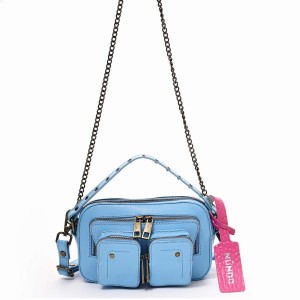 Women's Núnoo Helena Eyelet Florence Small Bags Blue | ISG7341PA