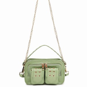 Women's Núnoo Helena Eyelet New Zealand Shoulder Bags Green | GKO2766JF