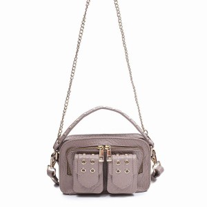 Women's Núnoo Helena Eyelet New Zealand Shoulder Bags Grey Brown | PRX8751GU