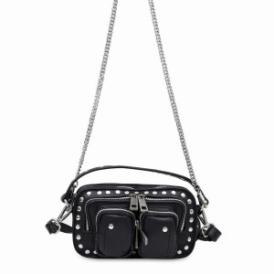 Women's Núnoo Helena Pure Disco Crossbody Bags Black | QHJ414NC