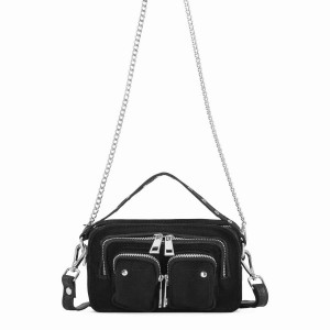 Women's Núnoo Helena Recycled Canvas Small Bags Black | JBS6144PO