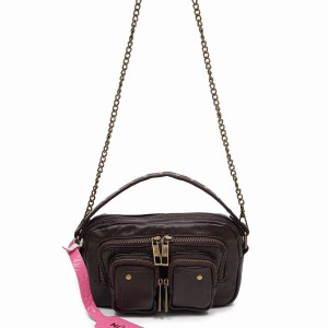 Women's Núnoo Helena Sheep Shoulder Bags Dark Brown | COQ4579DH