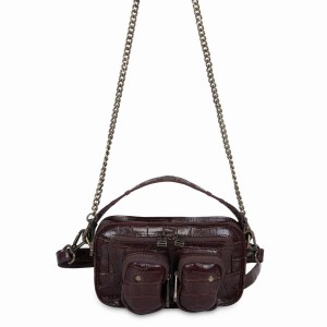 Women's Núnoo Helena Texas Small Bags Red Brown | KQC4485HH