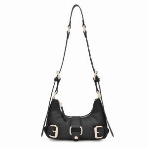 Women's Núnoo Palma Bamboo Shoulder Bags Black | UAB4466XQ