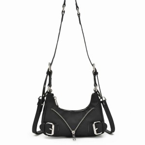 Women's Núnoo Palma Bamboo Shoulder Bags Black | TSD7696JW