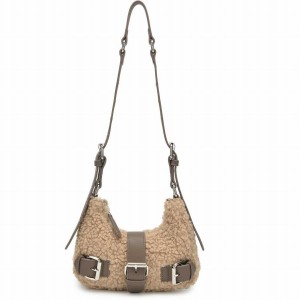 Women's Núnoo Palma Curl Shoulder Bags Brown | TKF3182II