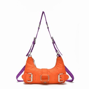 Women's Núnoo Palma Recycled Nylon Susmie Shoulder Bags Orange Purple | ACV8043YA