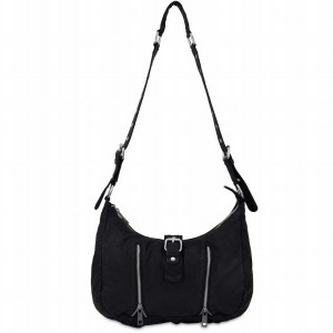 Women's Núnoo Saga Washed Shoulder Bags Black | ZKZ2482KB