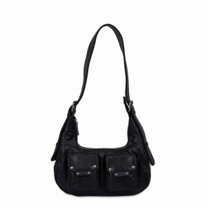 Women's Núnoo Sally Small Air 1 Shoulder Bags Black | PZX7748HX