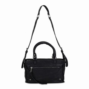 Women's Núnoo Scarlett Washed Shoulder Bags Black | USI4555MP