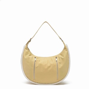 Women's Núnoo Small Stella Zipper Teddy Shoulder Bags Beige | WUS6911CL