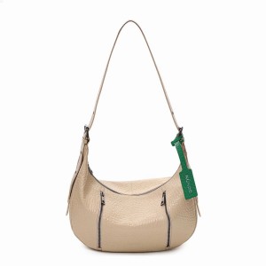 Women's Núnoo Small Stella Zippers New Zealand Shoulder Bags Khaki | RIA8938IY