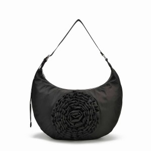 Women's Núnoo Stella Rose Recycled Nylon Shoulder Bags Black | FWH5627EU