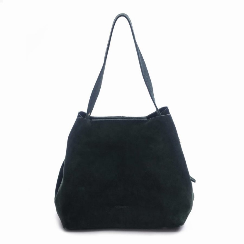 Women's Núnoo Chiara New Suede Tote Bags Dark Green | EHL9611HO