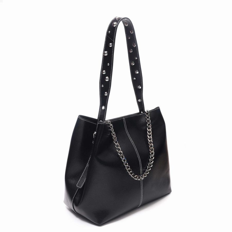 Women's Núnoo Chiara Studs Florence Tote Bags Black | YYL466DV