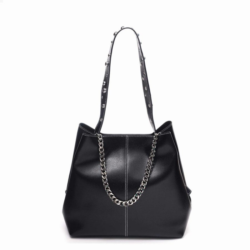 Women's Núnoo Chiara Studs Florence Tote Bags Black | YYL466DV