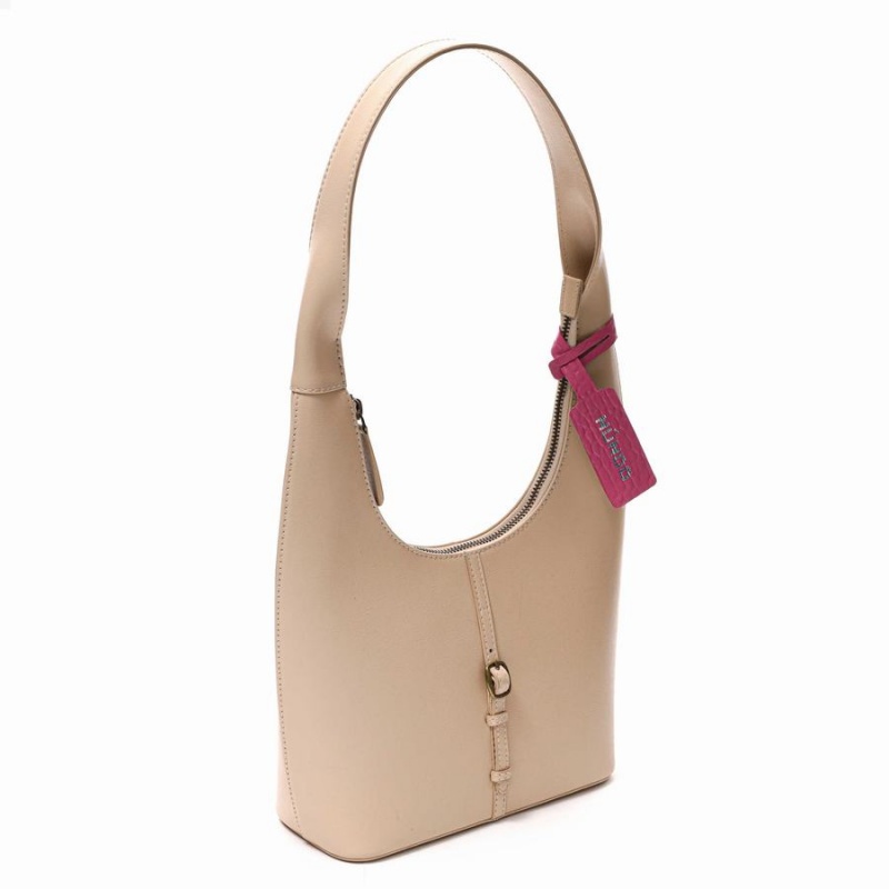 Women's Núnoo Cosmo Buckle Florence Tote Bags Beige | POK4458YW