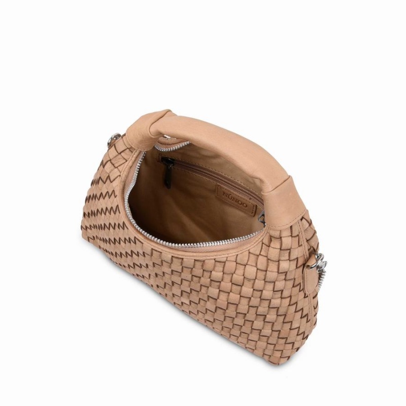 Women's Núnoo Dandy Braided Air Shoulder Bags Beige | XBF8354KZ