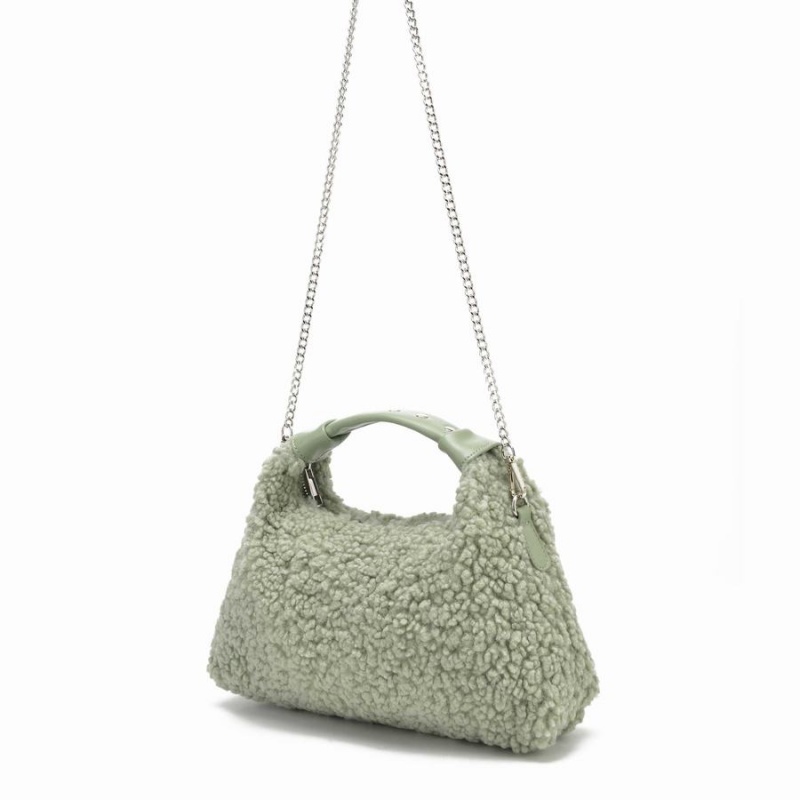 Women's Núnoo Dandy Teddy Shoulder Bags Light Green | NCQ8675PW