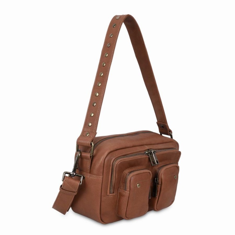 Women's Núnoo Ellie Air Shoulder Bags Brown | AYD9153ZX