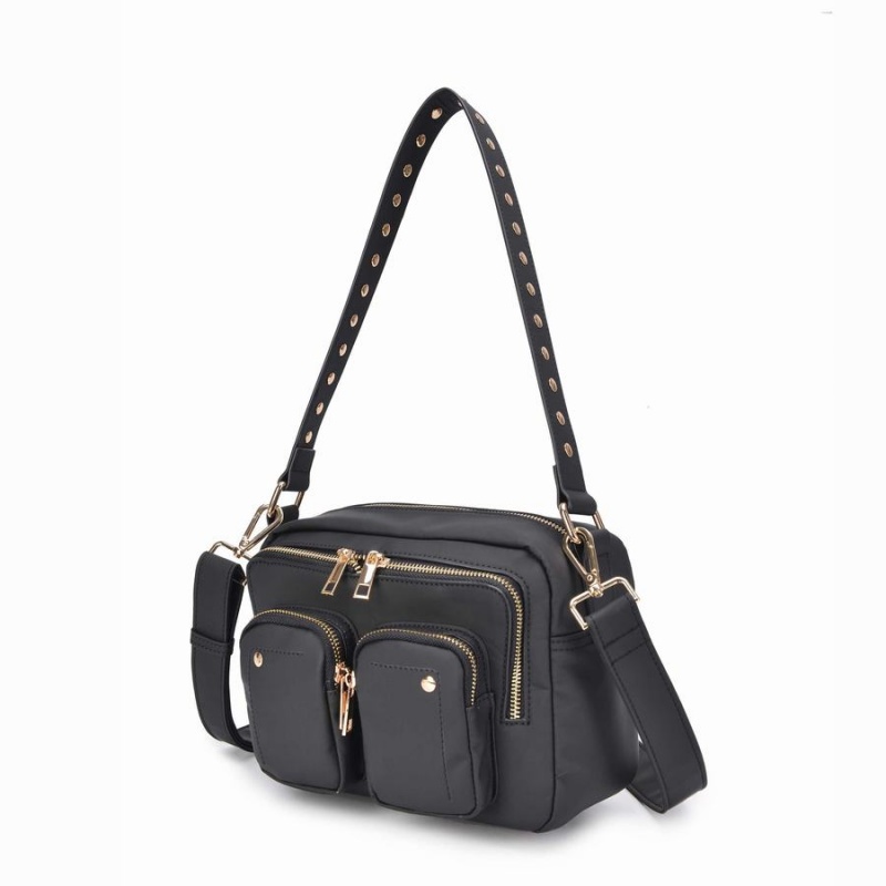 Women's Núnoo Ellie Bamboo Shoulder Bags Black | NRY9770SY