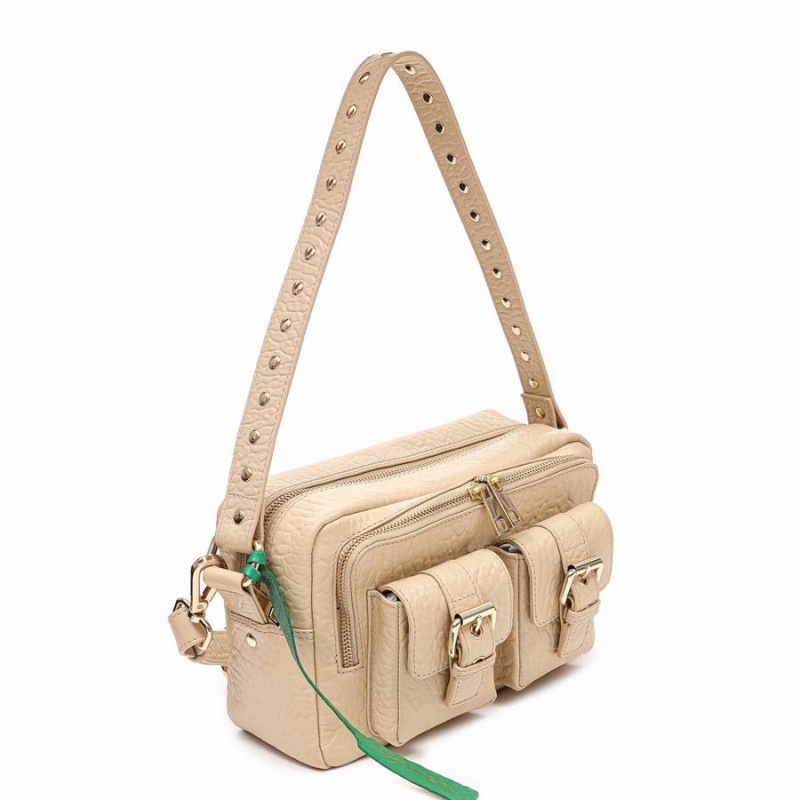 Women's Núnoo Ellie Buckle New Zealand Shoulder Bags Khaki | LMH83XE