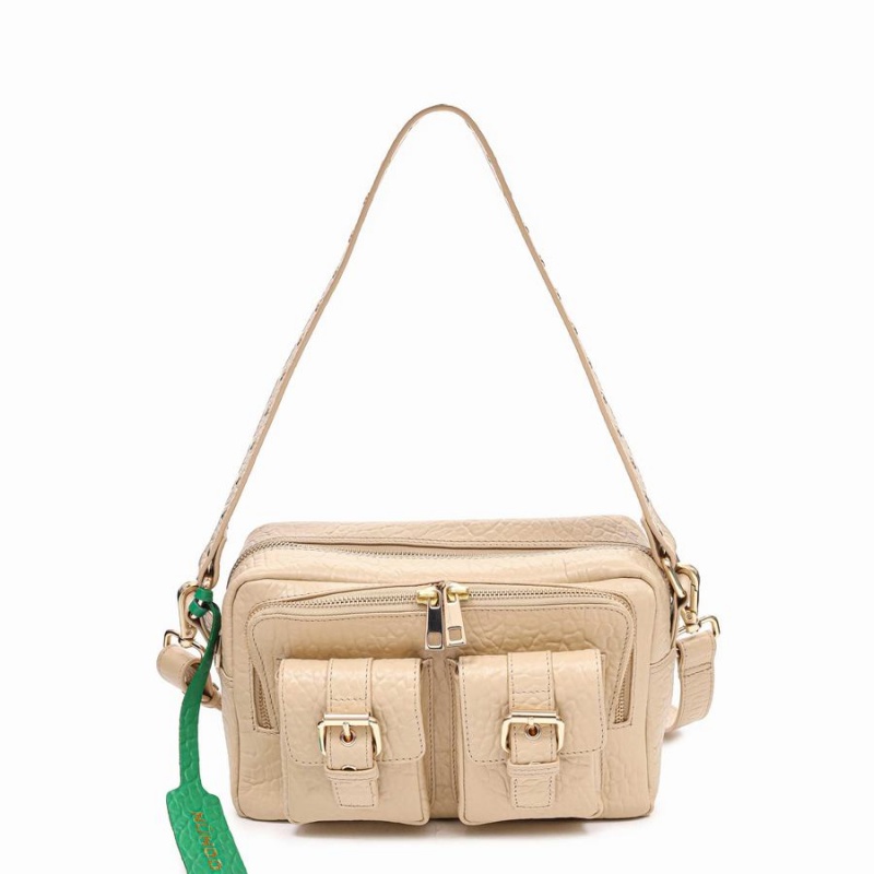 Women\'s Núnoo Ellie Buckle New Zealand Shoulder Bags Khaki | LMH83XE