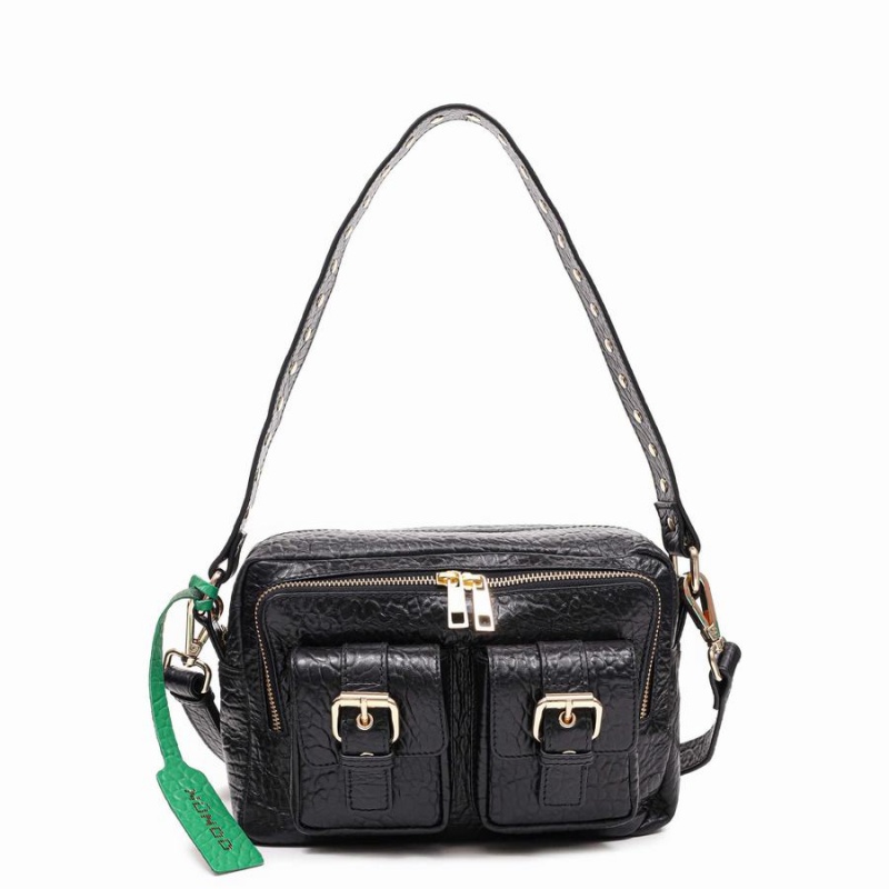 Women\'s Núnoo Ellie Buckle New Zealand Shoulder Bags Black | JIO4884VV