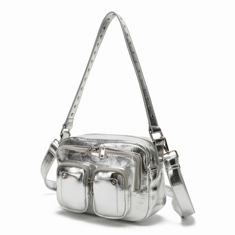 Women's Núnoo Ellie Recycled Cool Crossbody Bags Silver | OVL5037RE