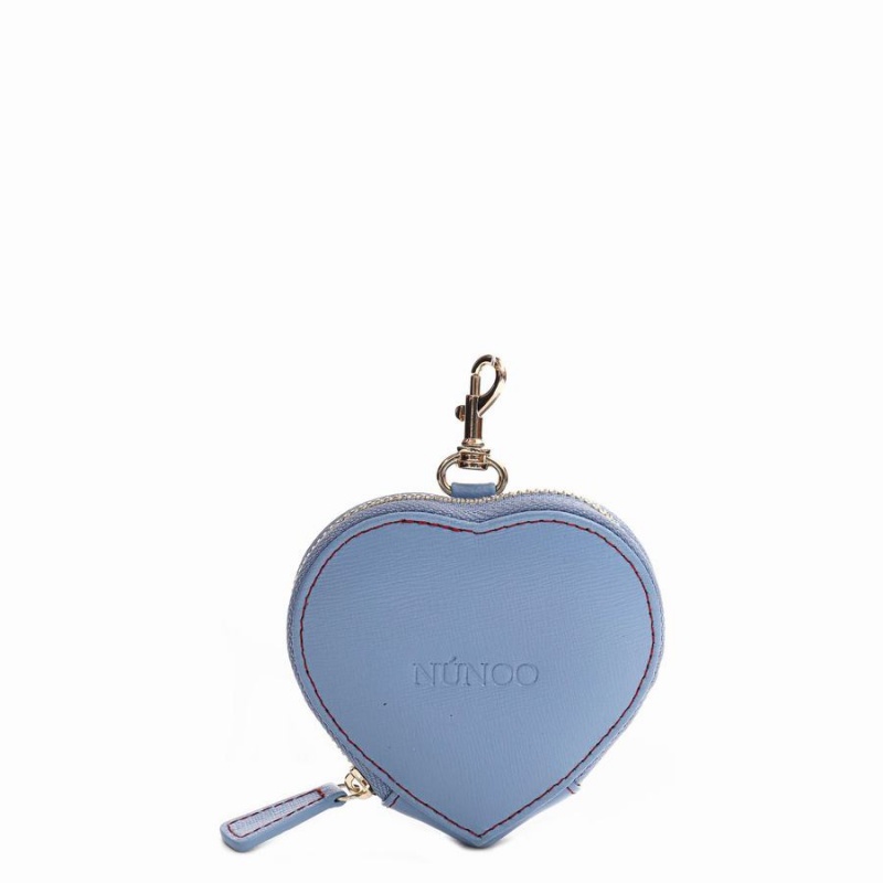 Women\'s Núnoo Heart Coin Pocket Florence Wallets Light Blue | NIO6733DV