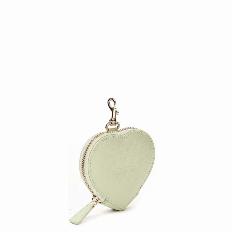 Women's Núnoo Heart Coin Pocket Florence Wallets Light Green | MXE1047AP