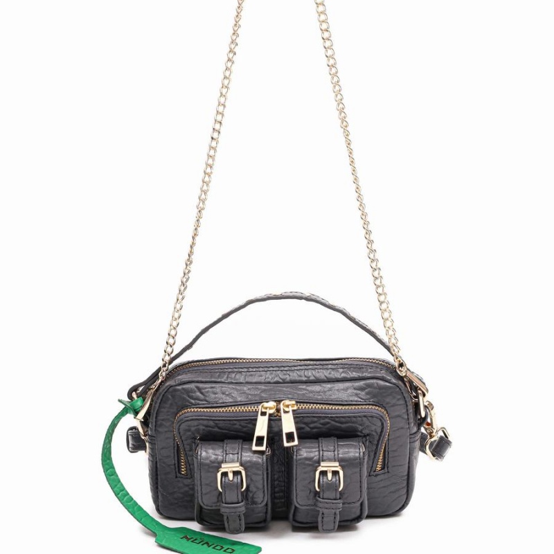 Women\'s Núnoo Helena Buckle New Zealand Shoulder Bags Dark Grey | NZB4957SR