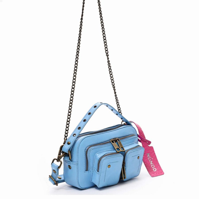 Women's Núnoo Helena Eyelet Florence Small Bags Blue | ISG7341PA