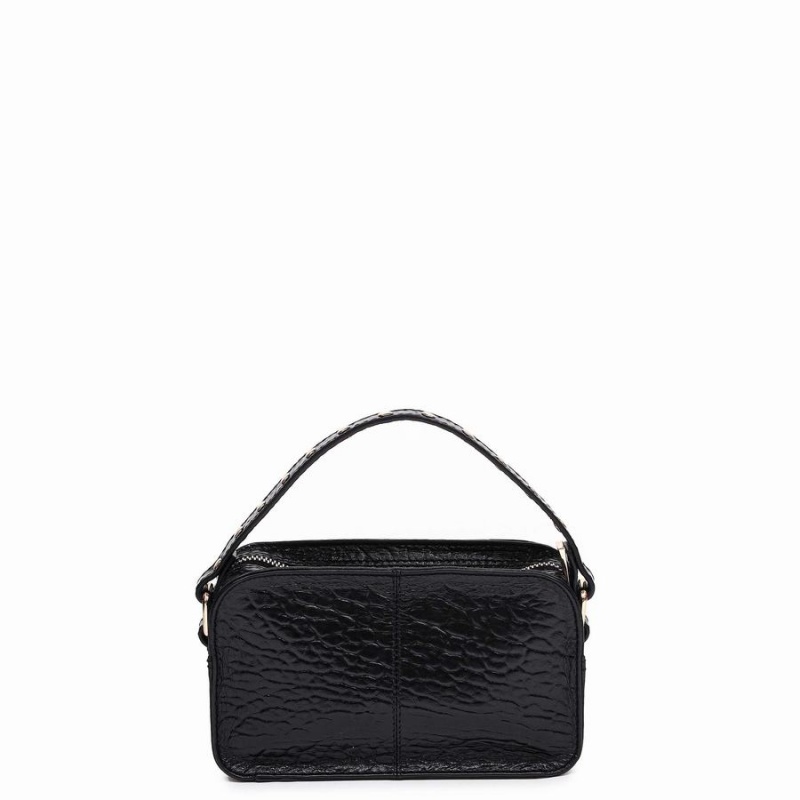 Women's Núnoo Helena Eyelet New Zealand Shoulder Bags Black | JNZ9397AM