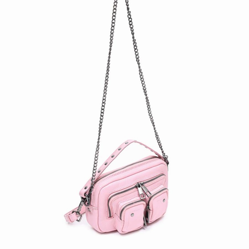 Women's Núnoo Helena Puffed Sheep Shoulder Bags Pink | WUI4100KT