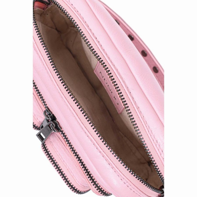 Women's Núnoo Helena Puffed Sheep Shoulder Bags Pink | WUI4100KT