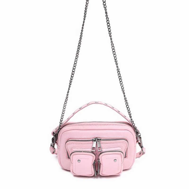 Women\'s Núnoo Helena Puffed Sheep Shoulder Bags Pink | WUI4100KT