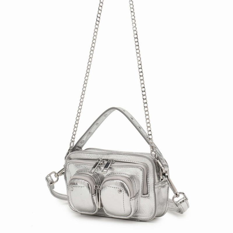 Women's Núnoo Helena Recycled Cool Small Bags Silver | DAF2019EL