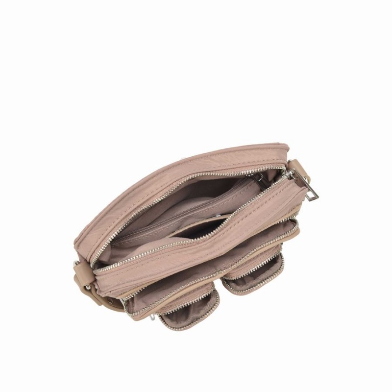 Women's Núnoo Helena Recycled Nylon Small Bags Grey Brown | JIQ3348DB