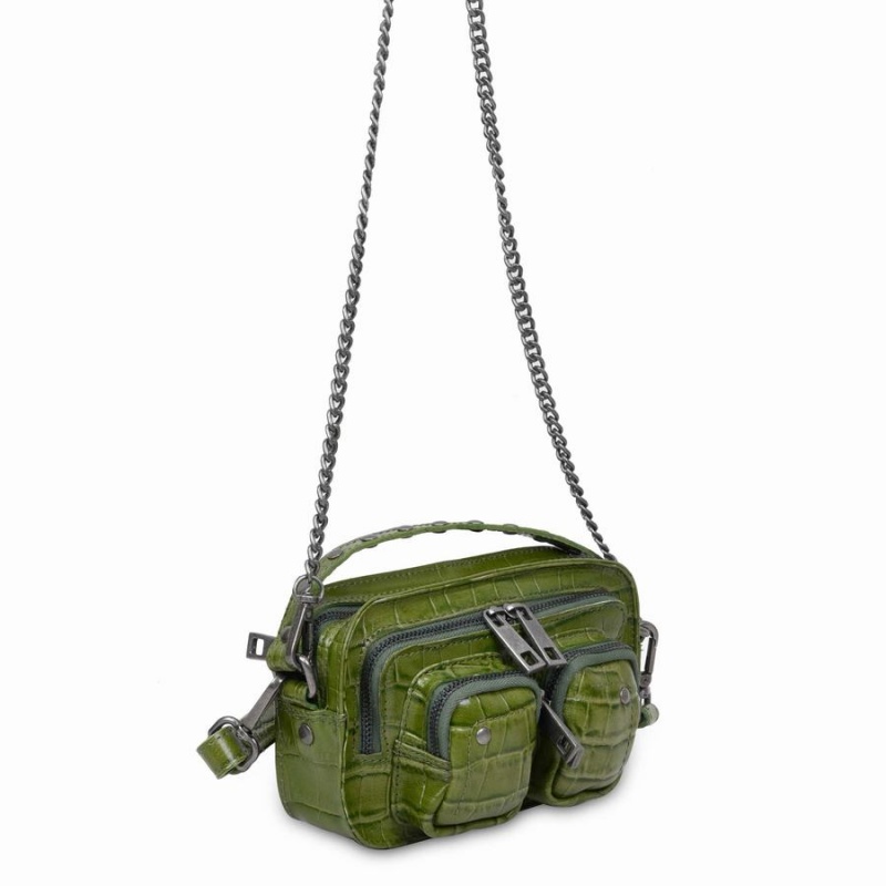 Women's Núnoo Helena Texas Crossbody Bags Green | PTU3887MI