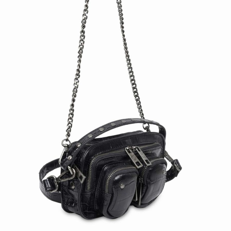 Women's Núnoo Helena Texas Small Bags Black | GNE4589JW