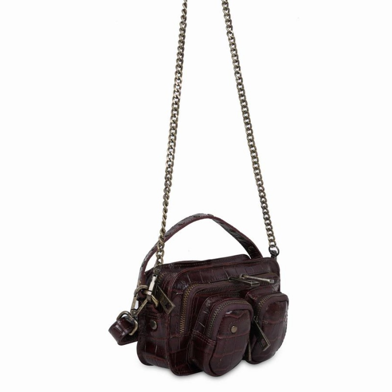 Women's Núnoo Helena Texas Small Bags Red Brown | KQC4485HH