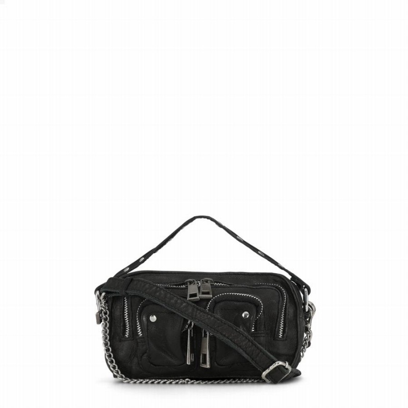 Women\'s Núnoo Helena Washed Small Bags Black | YBG323SQ