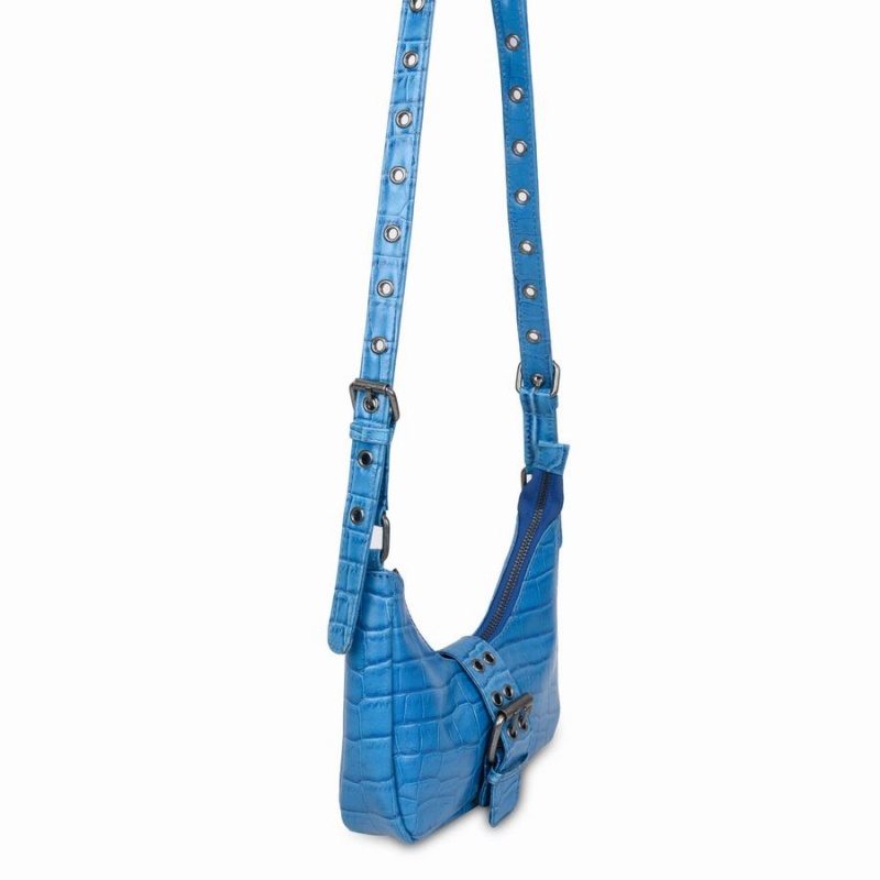 Women's Núnoo Palma Buckle Texas Shoulder Bags Blue | YWT499WP